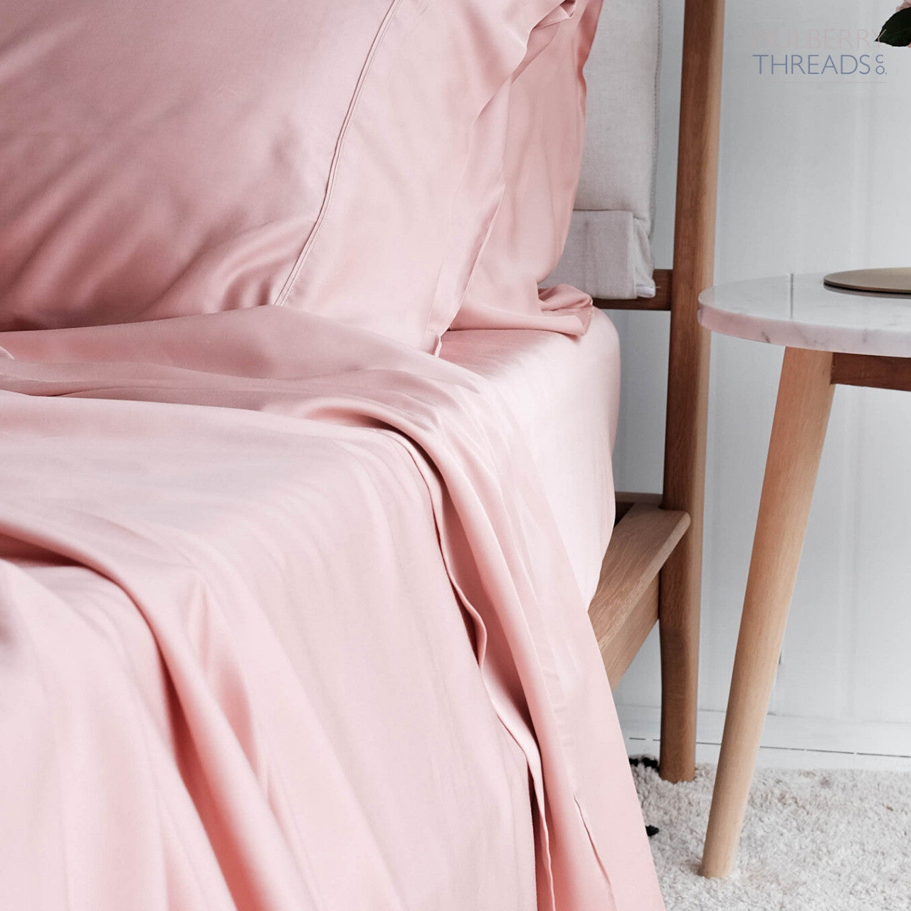 Bamboo Fitted Sheet - Rose