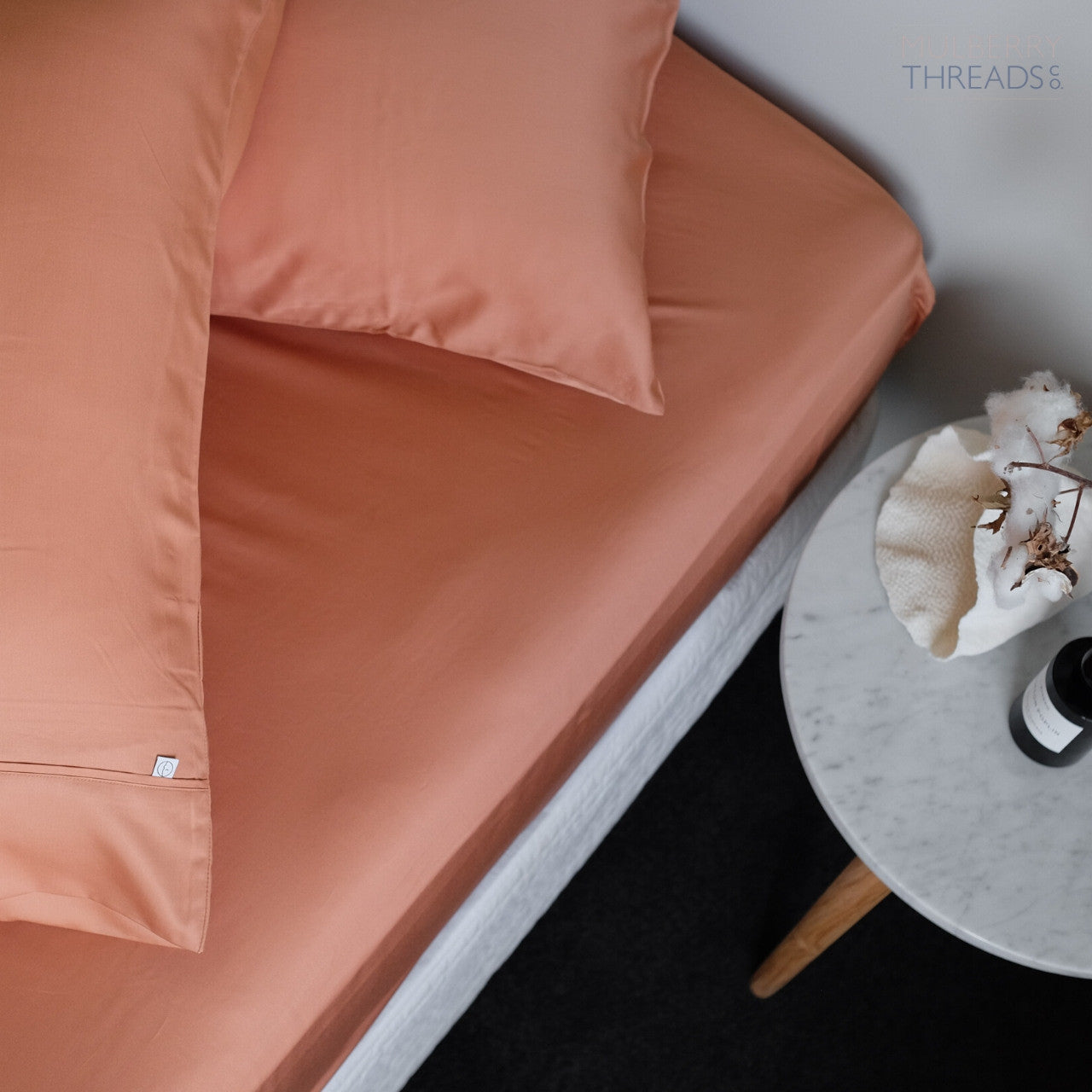 Bamboo Fitted Sheet - Rust