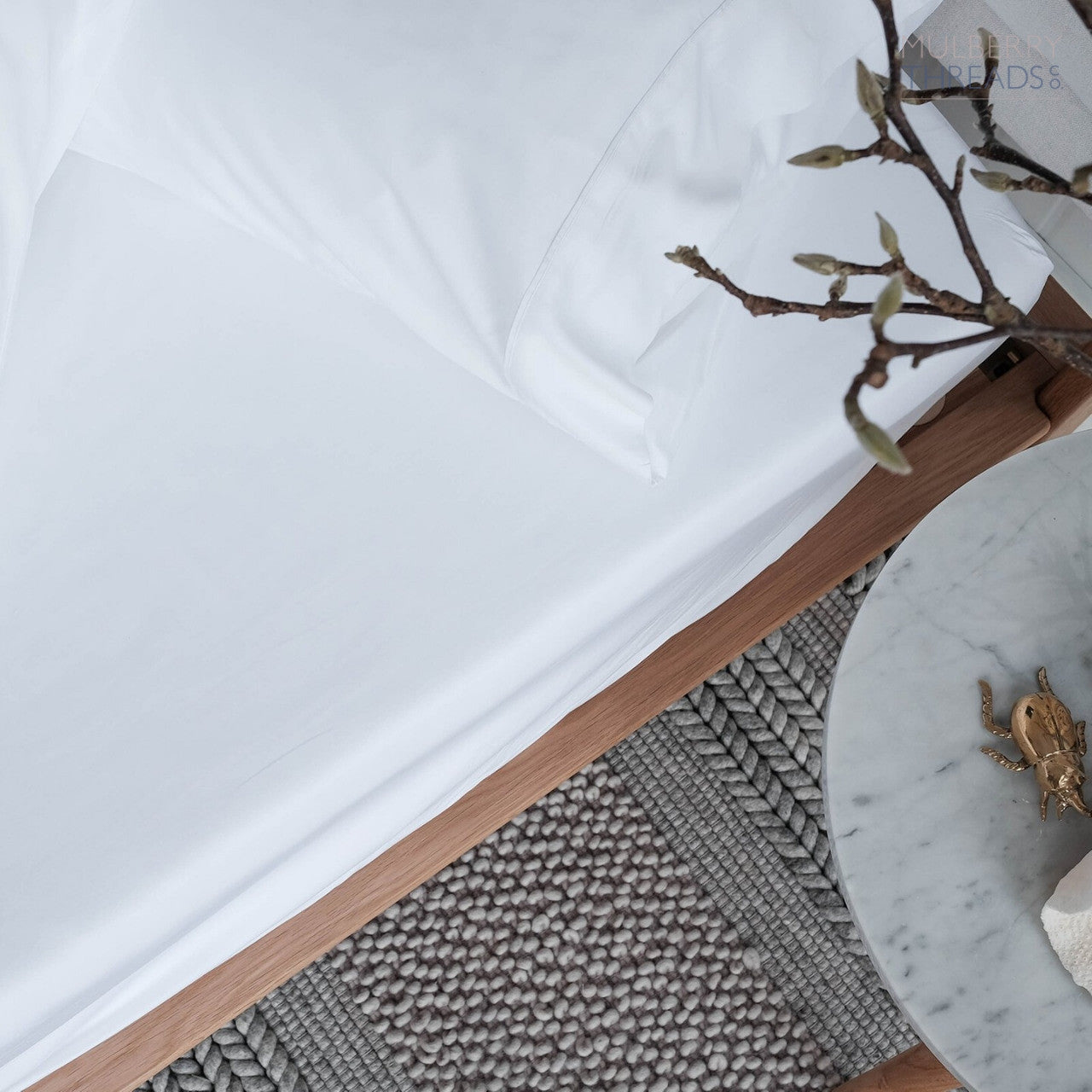 Bamboo Fitted Sheet - White