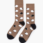 Bamboo Crew Sock - Fluffy Black Sheep