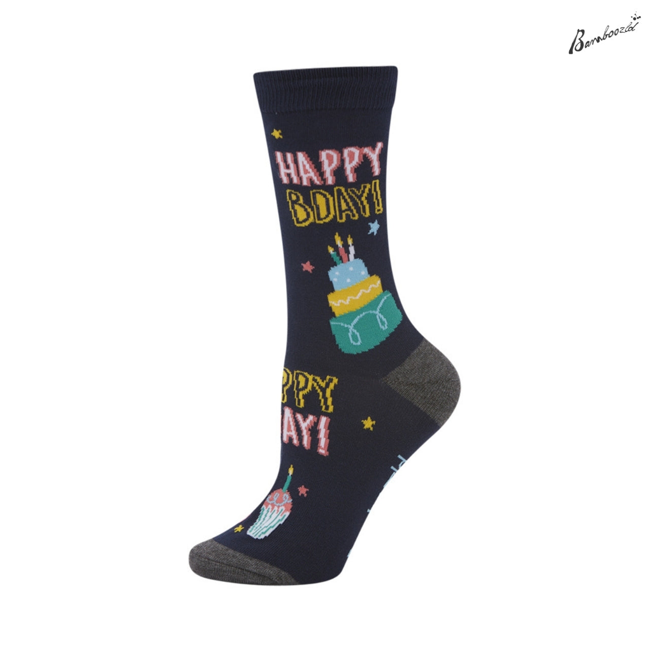Bamboo Crew Sock - Happy Birthday