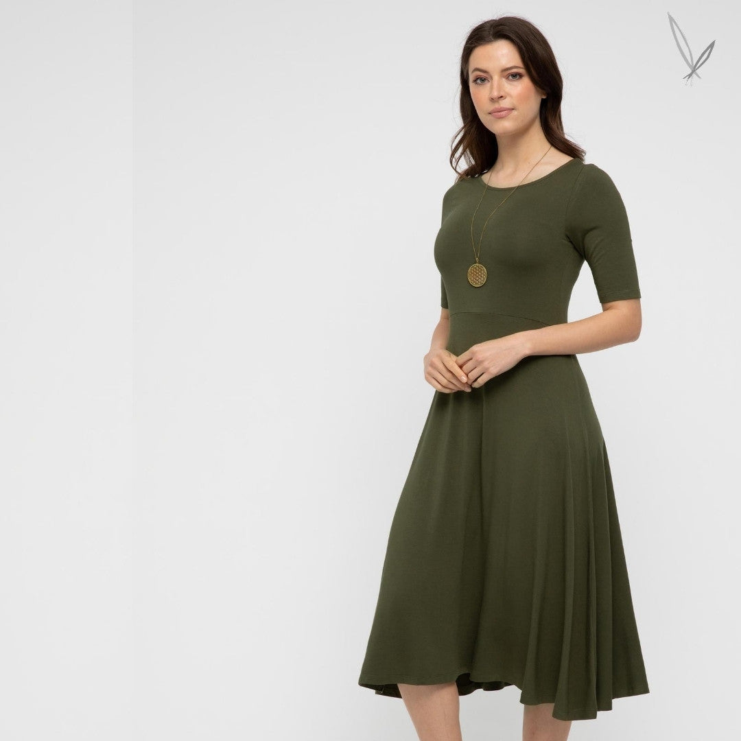 Harmony Bamboo Dress - Olive