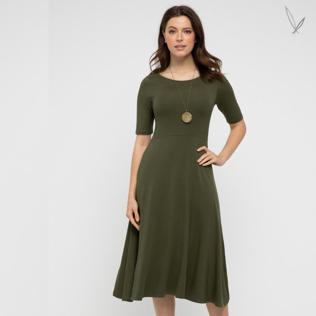 Harmony Bamboo Dress - Olive