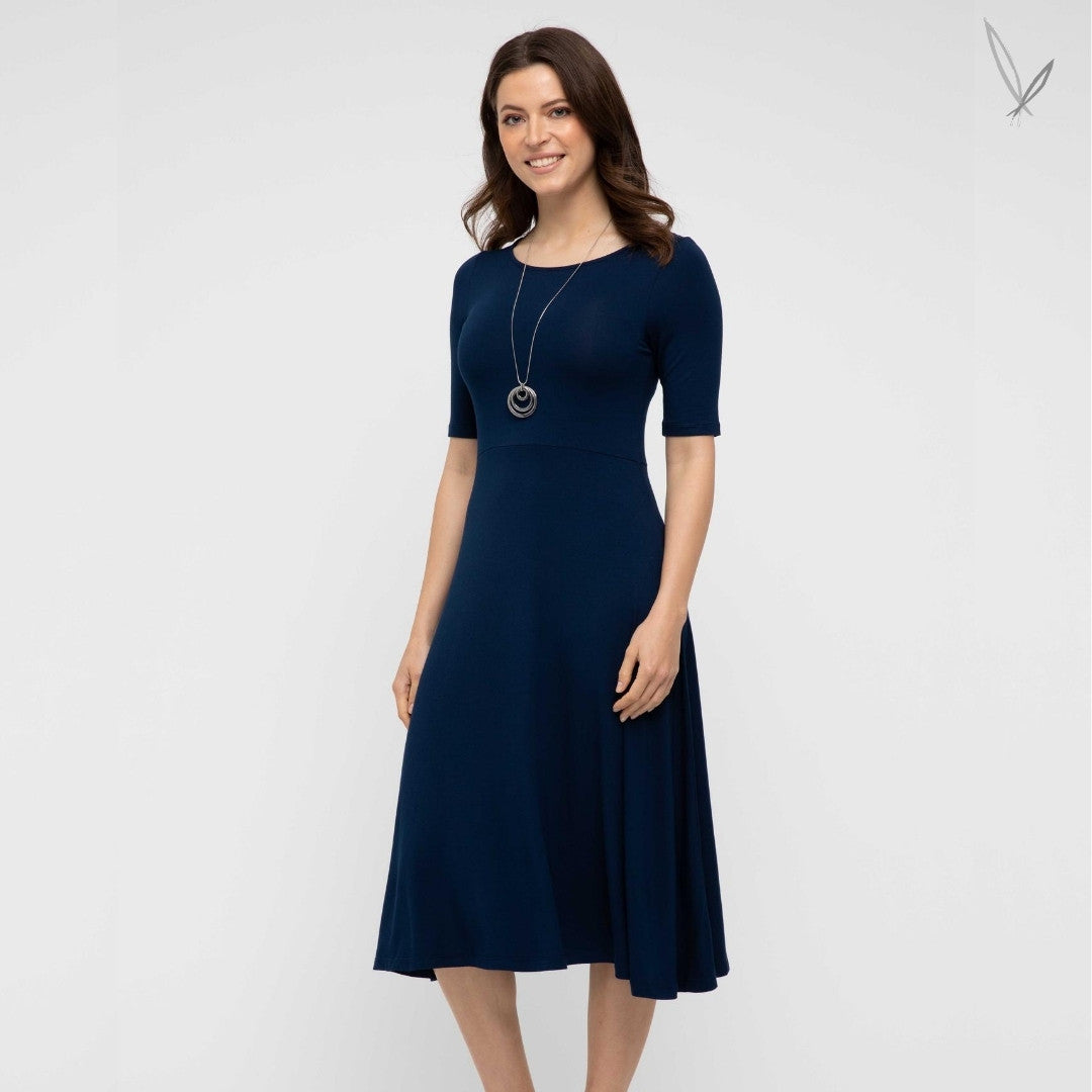 Harmony Bamboo Dress - Navy