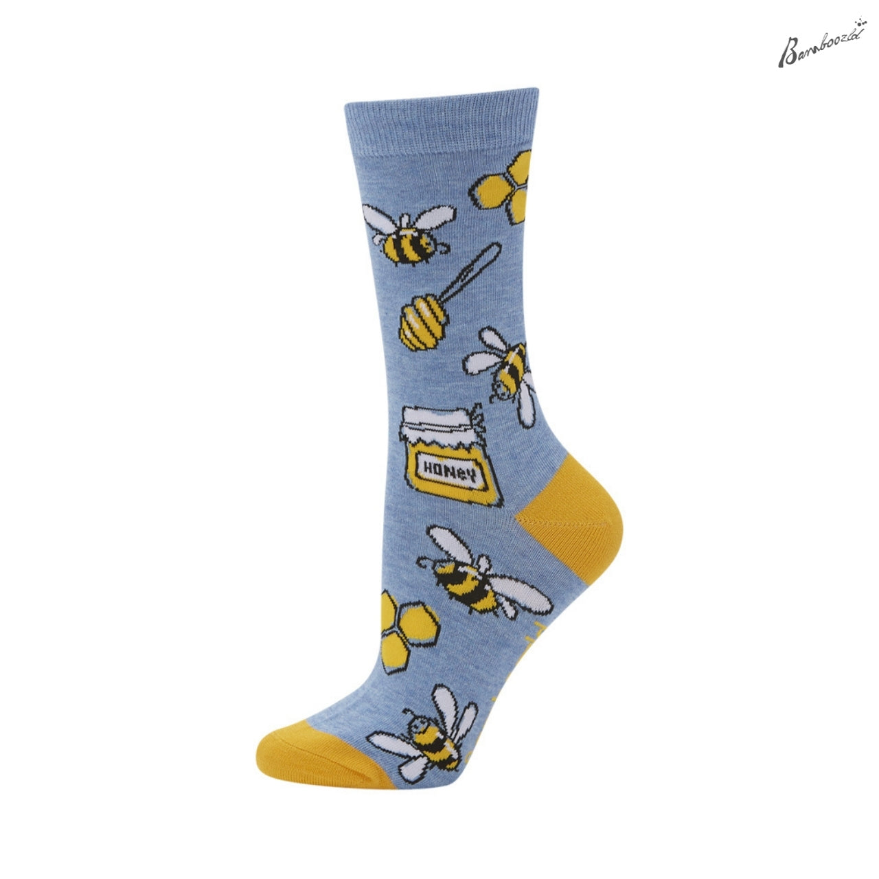 Bamboo Crew Sock - Honey Bunch Bees