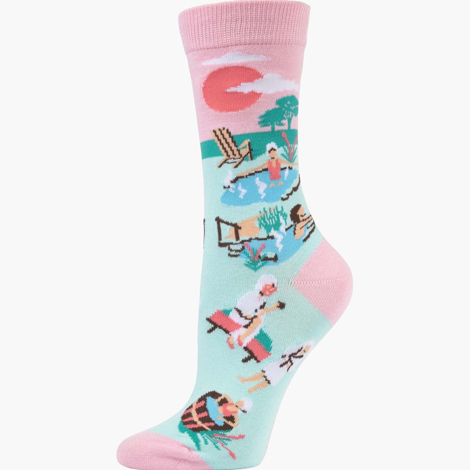 Bamboo Crew Sock - Hot Springs