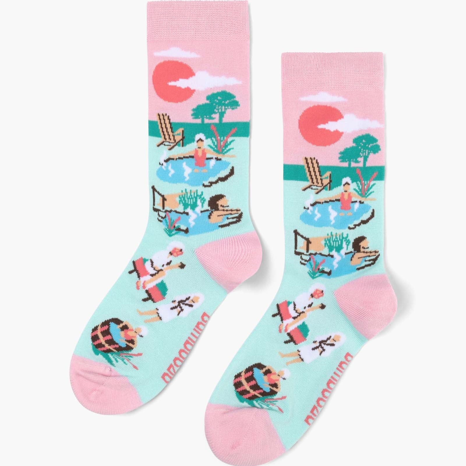 Bamboo Crew Sock - Hot Springs