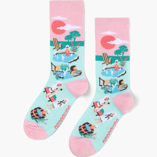 Bamboo Crew Sock - Hot Springs