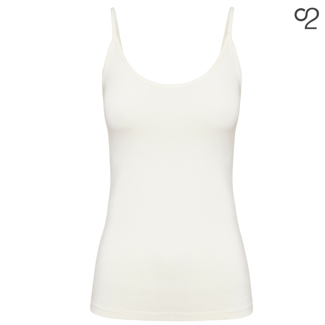 Bamboo Spaghetti Strap Camisole / Singlet - Ivory