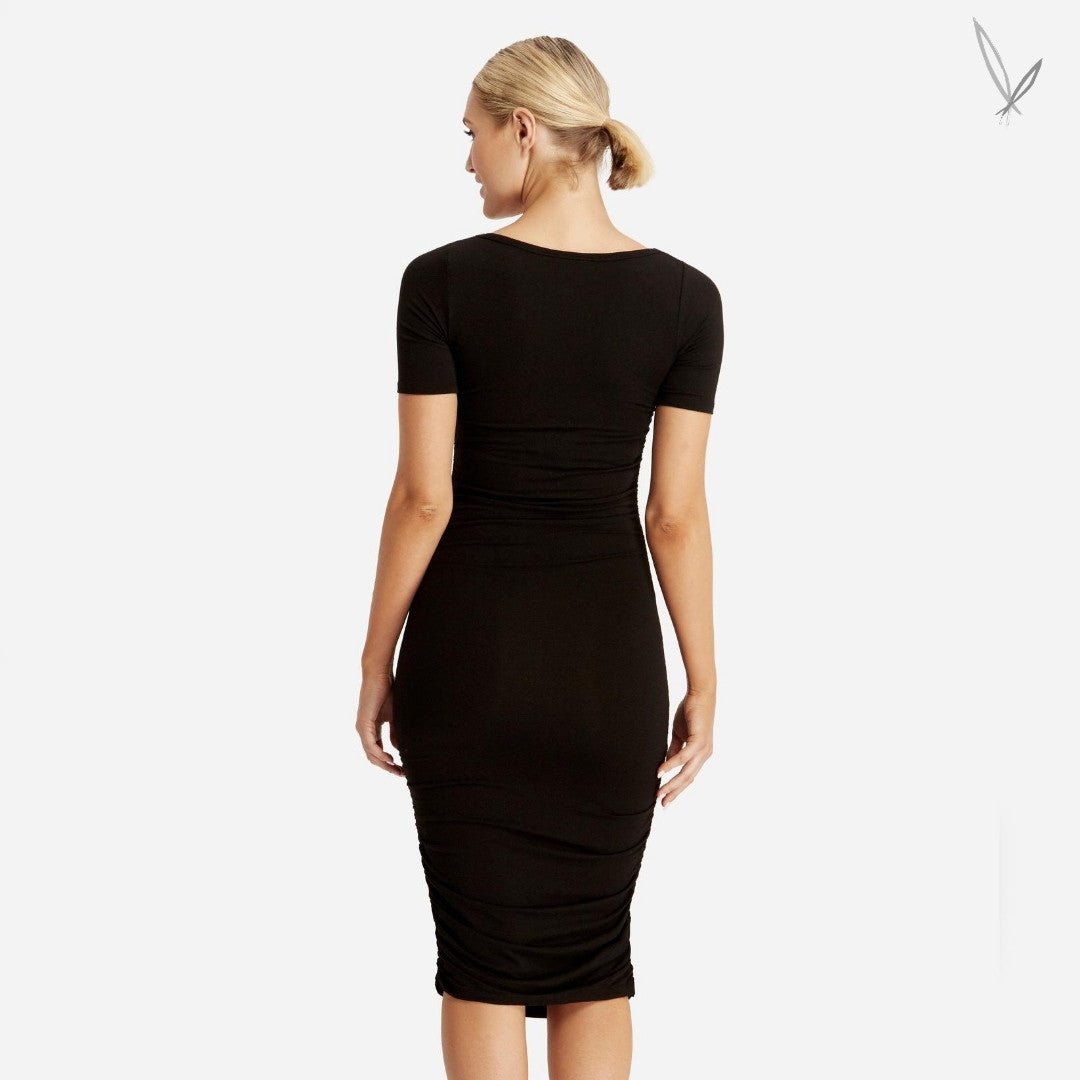 Jasper Ruched Dress - Black 
