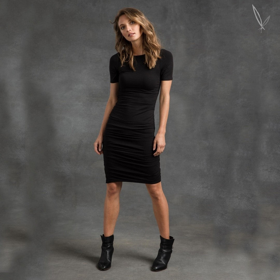 Jasper Ruched Dress - Black