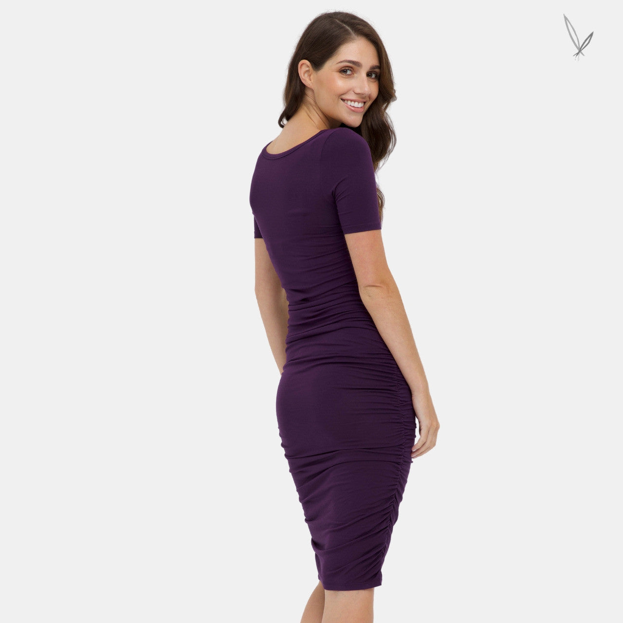 Jasper Ruched Dress - Plum