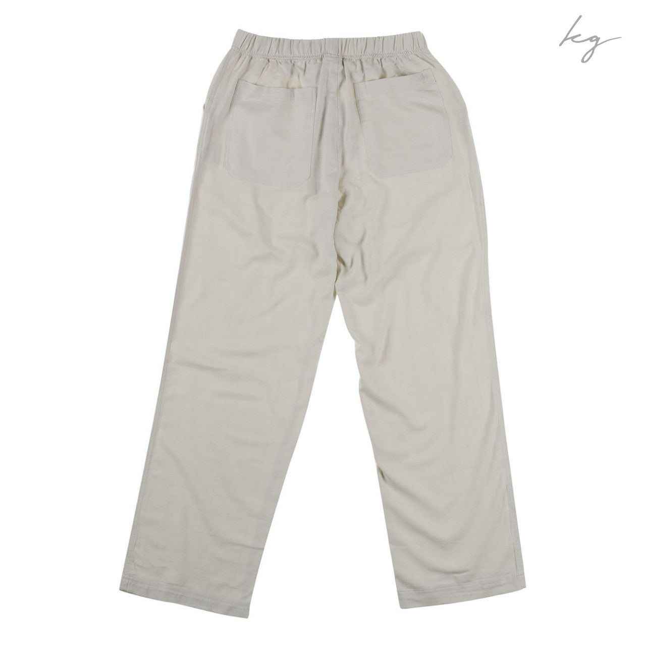 Men's Bamboo Beach Pants - Bone back view