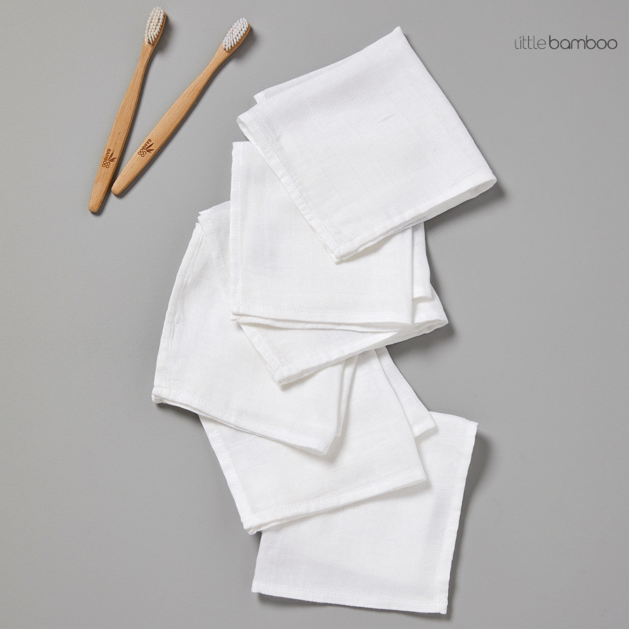 Little Bamboo Muslin Washers | 6-PACK