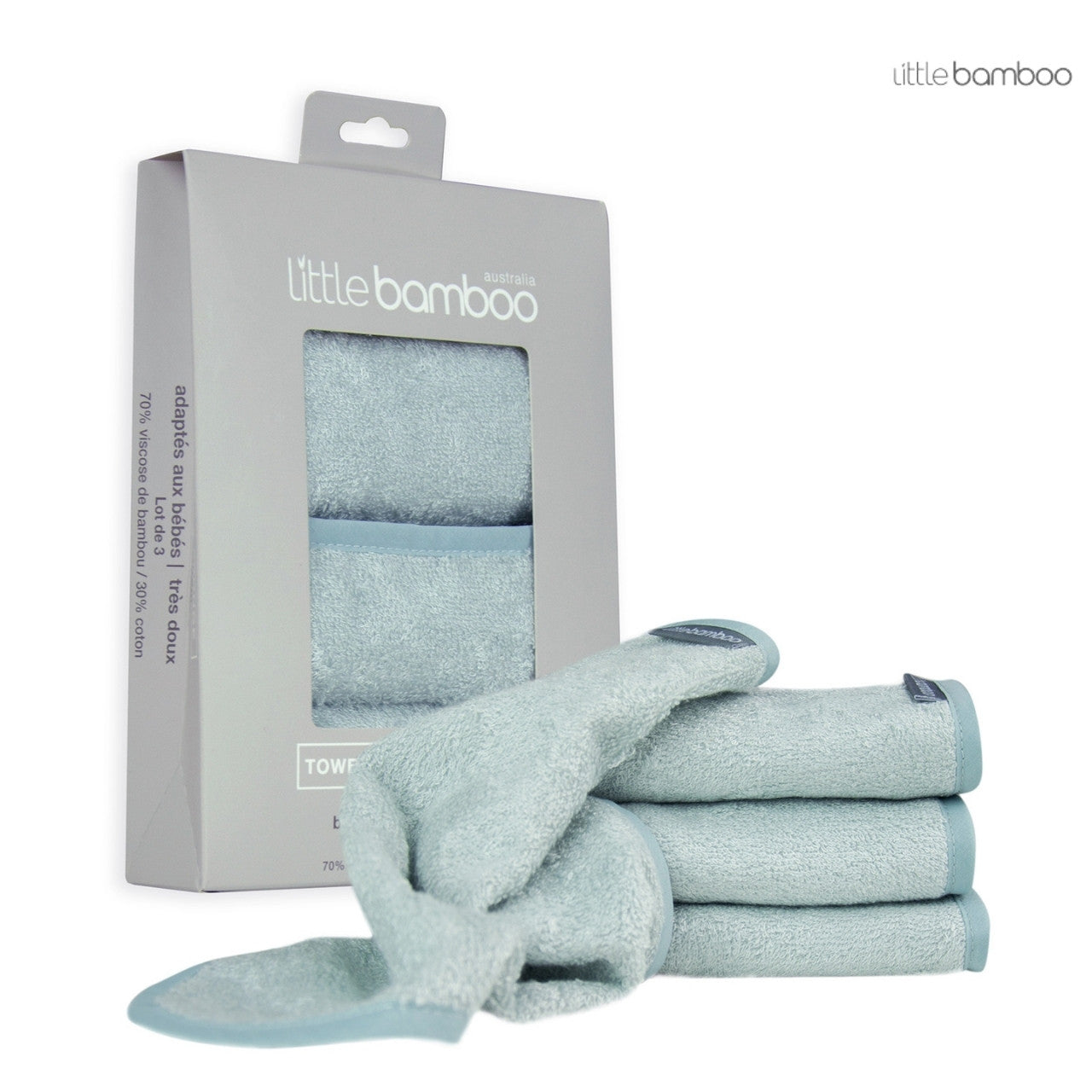 Little Bamboo Towelling Washers | 3-PACK