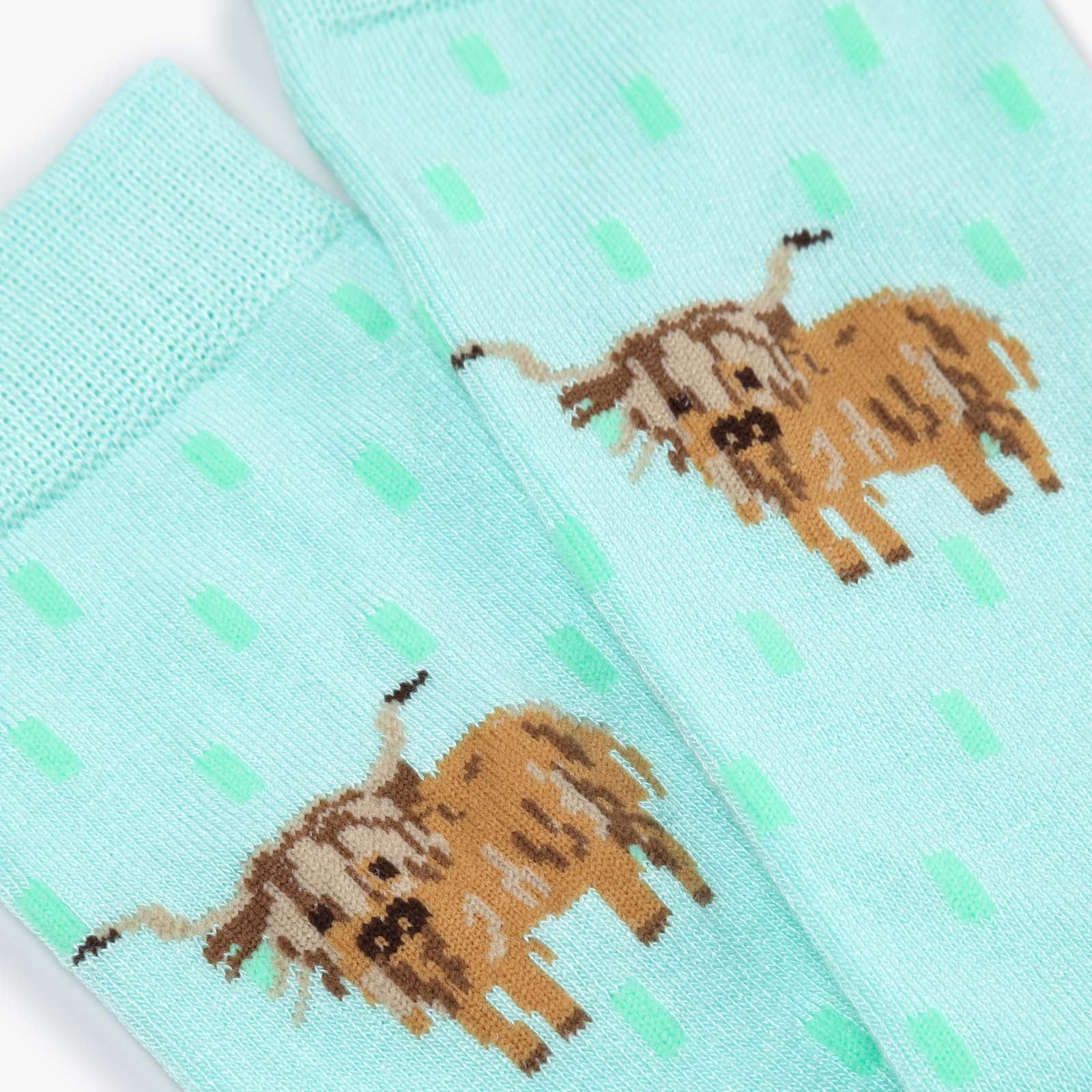 Bamboo Crew Sock - Lady Moo Moo Cow