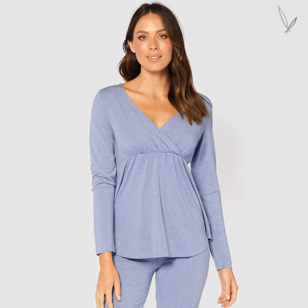Cross Front PJ Top - Lavender