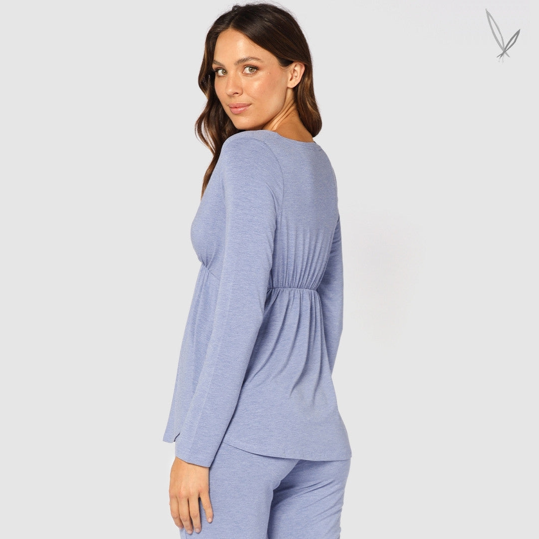 Cross Front PJ Top - Lavender