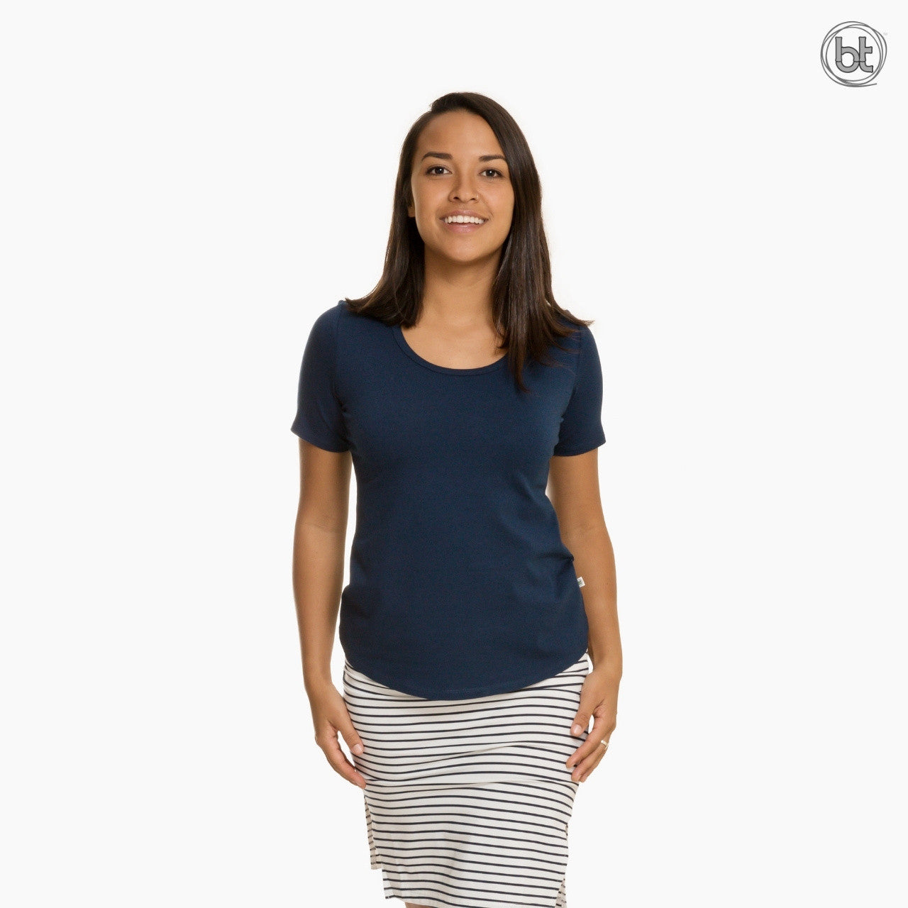 Women's Bamboo Lottie Short Sleeve - Navy