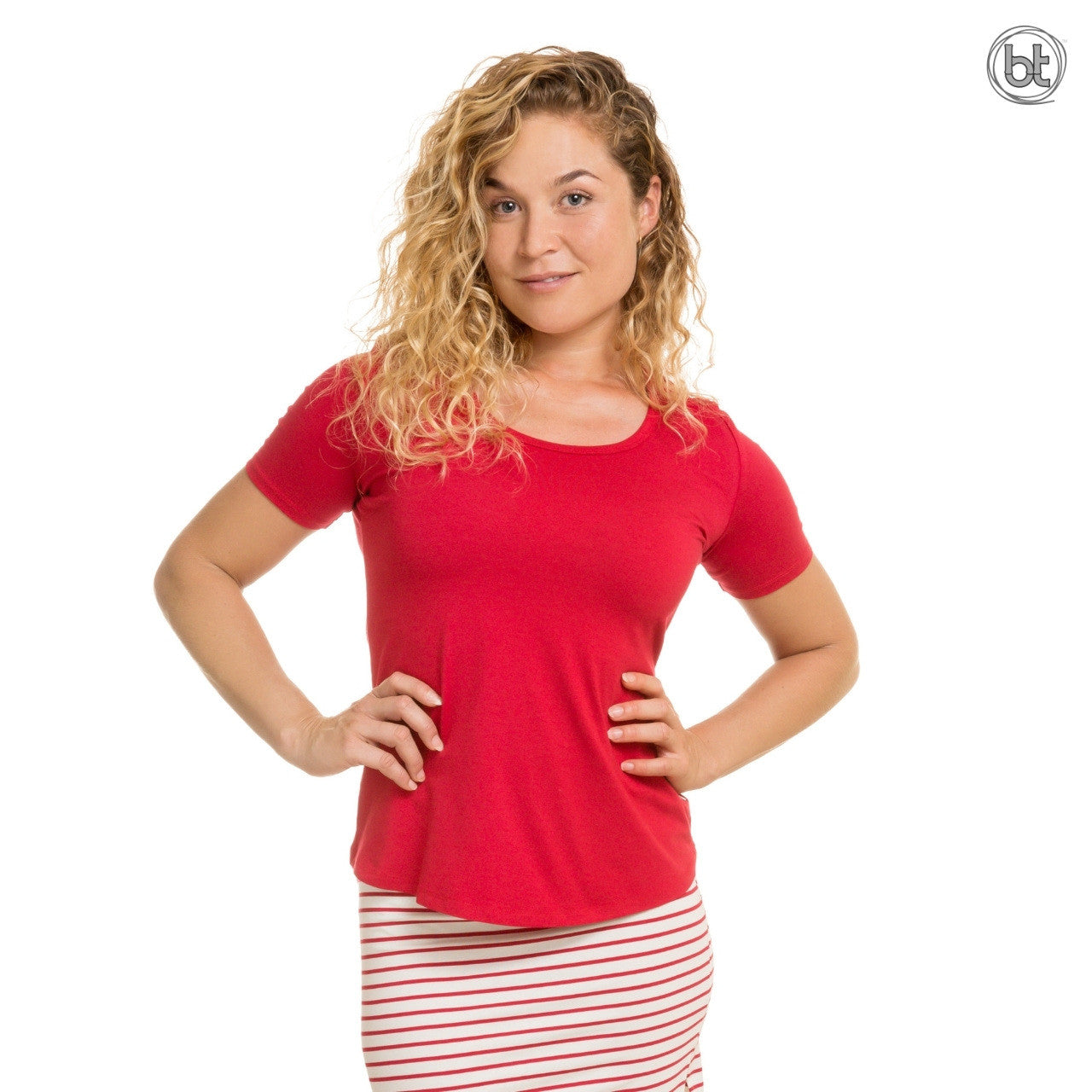 Women's Bamboo Lottie Short Sleeve - Red