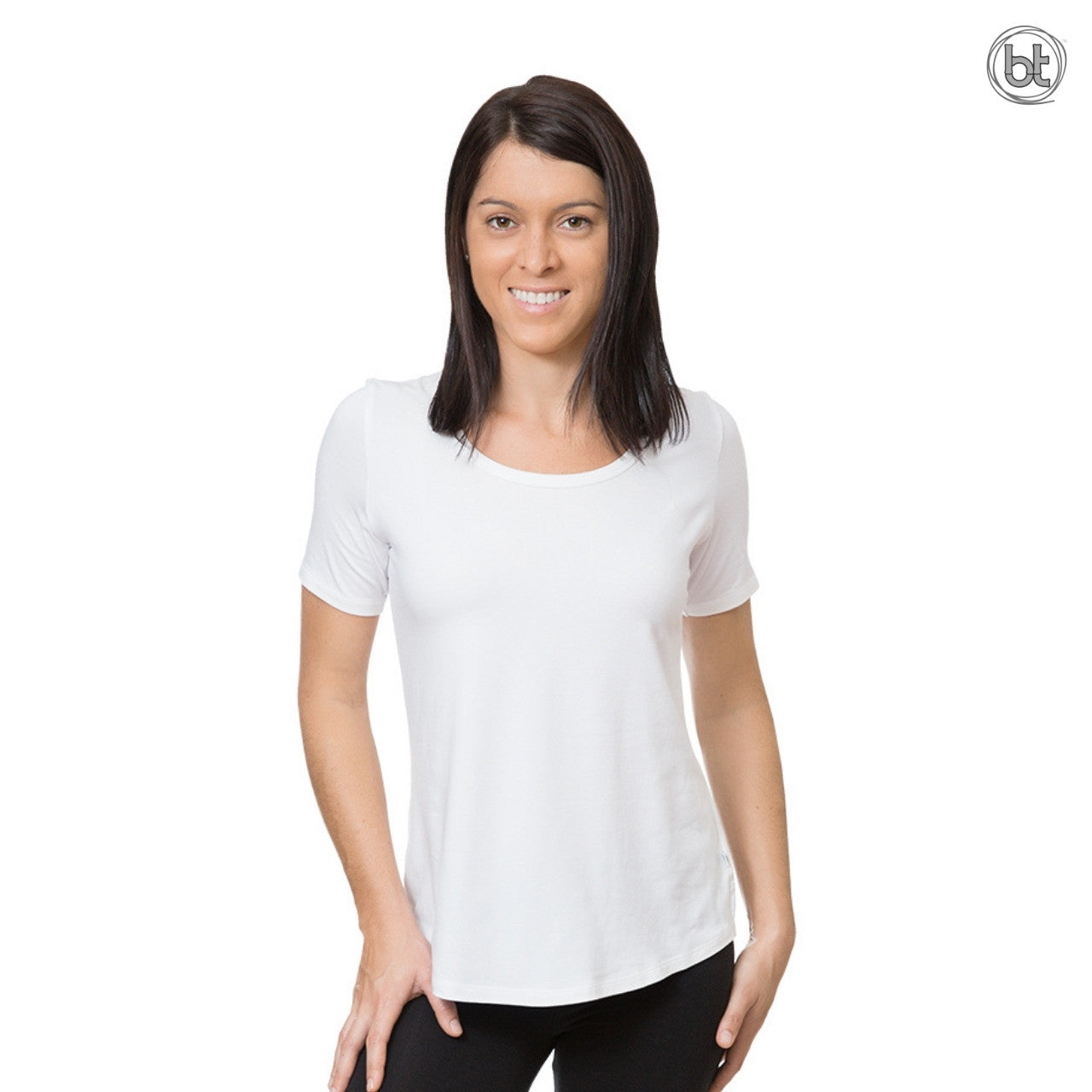 Women's Bamboo Lottie Short Sleeve - White