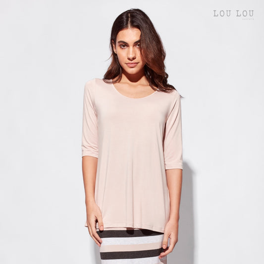 Aretha - A-line Half Sleeve Bamboo Top | LIMITED