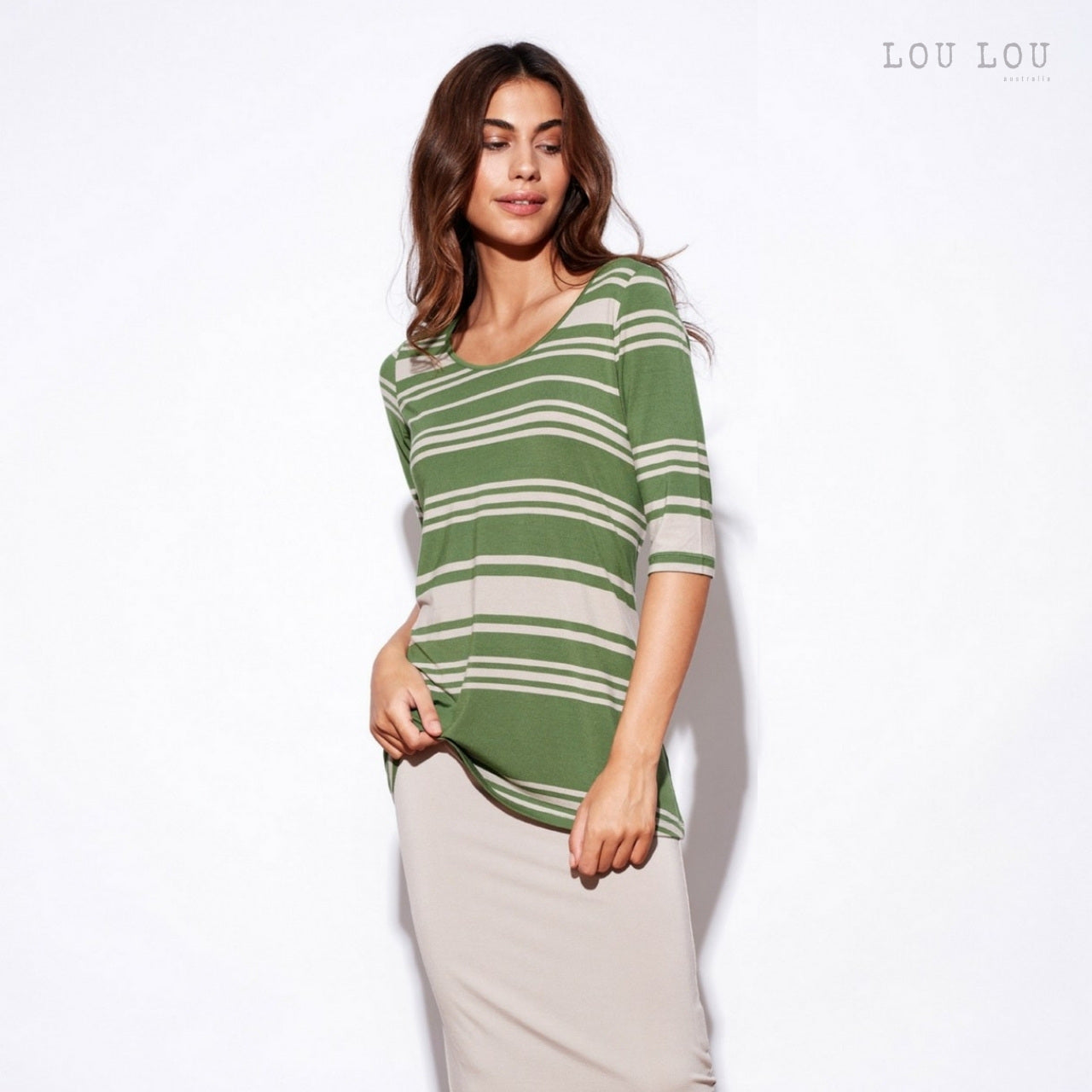 Aretha - A-line Half Sleeve Bamboo Top | LIMITED