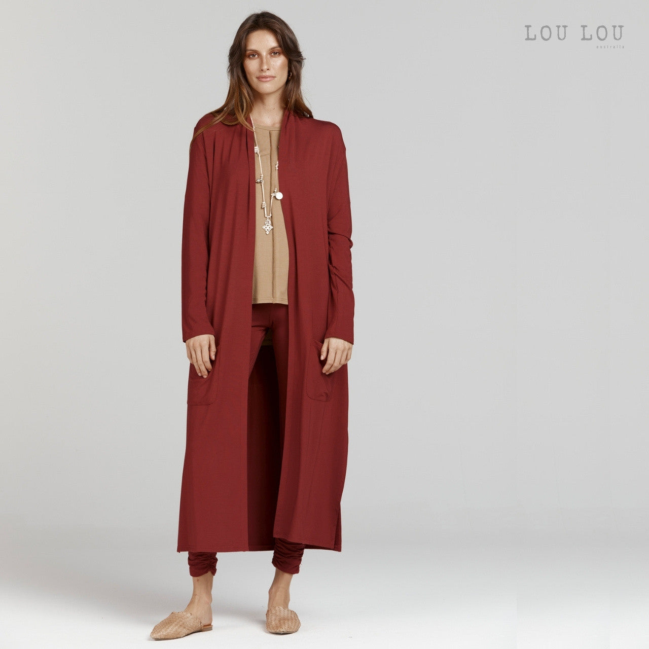Bamboo Pocket Cardi - Wine