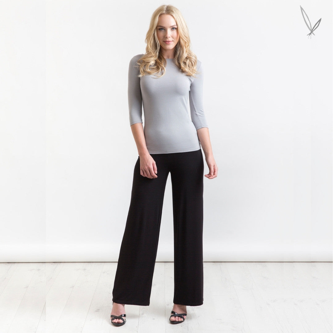 Luxe Wide Leg Pant - Black