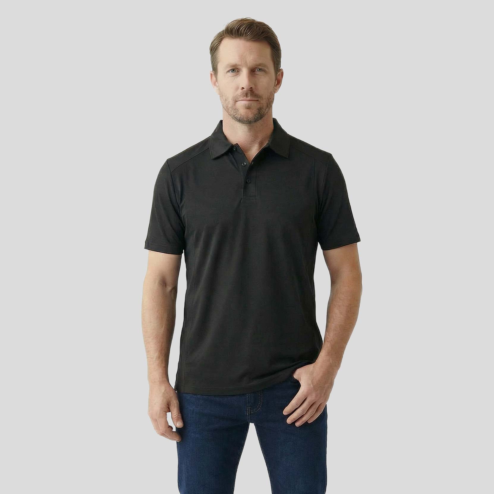 Men's Bamboo Polo Shirt | Charcoal Blend