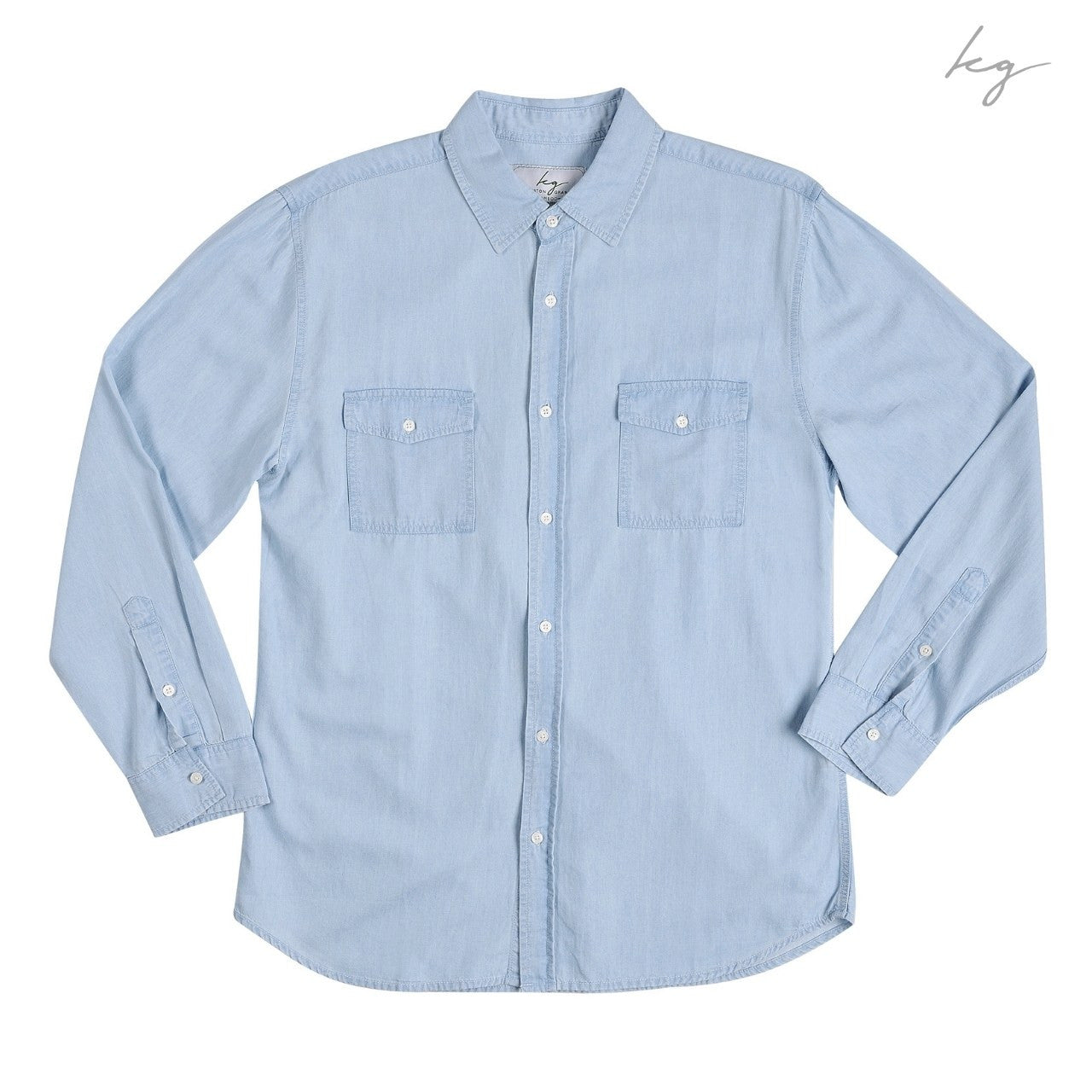 Men's Bamboo Denim Long Sleeve Shirt - Chambray