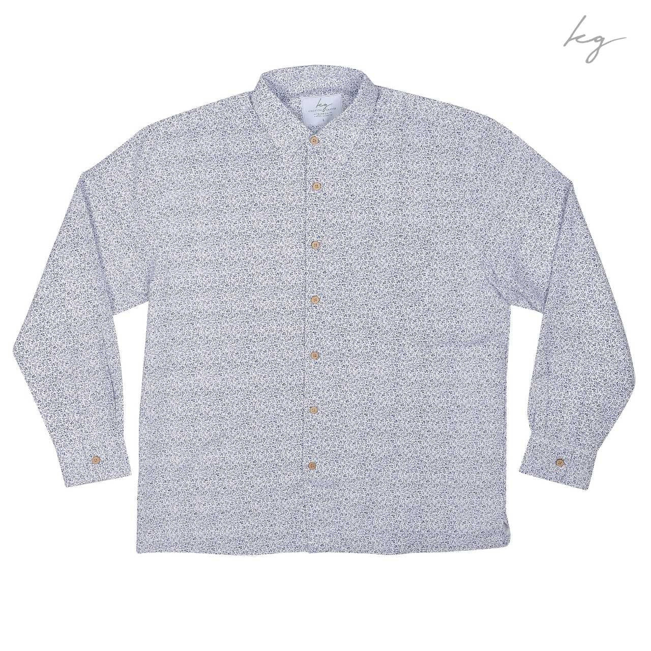 Men's Long Sleeve Shirt - Navy Motif