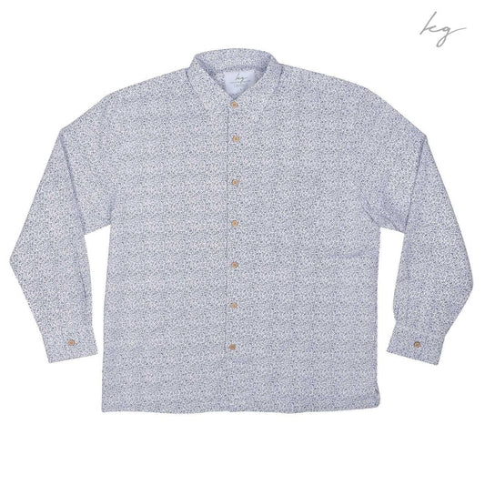 Men's Long Sleeve Shirt - Navy Motif