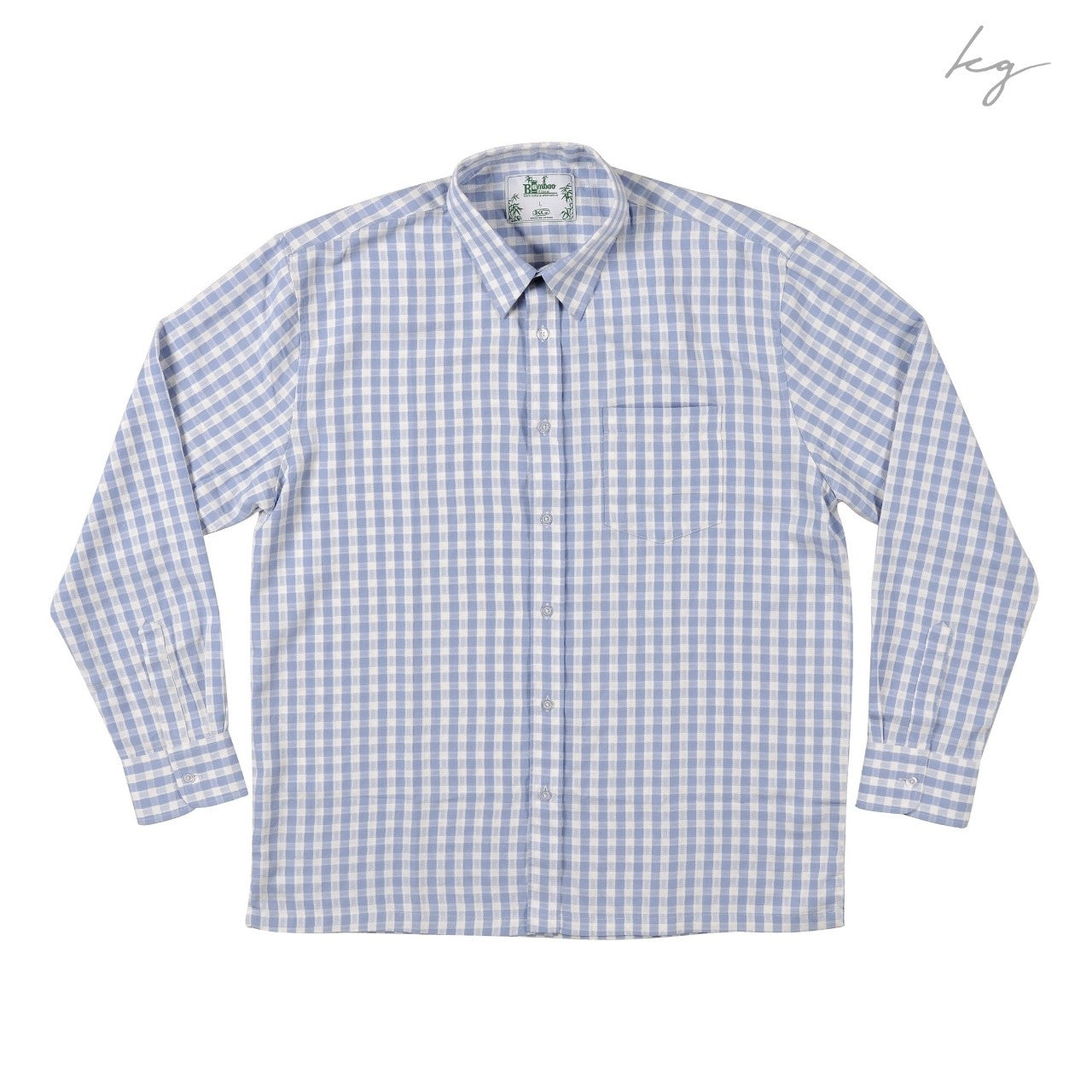 Men's Long Sleeve Shirt - White Check