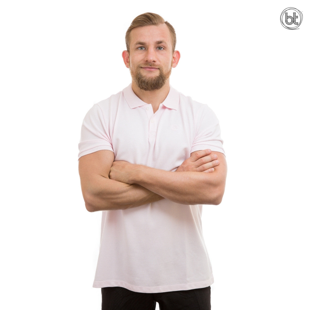 Men's Bamboo Polo Shirt - Barely Pink