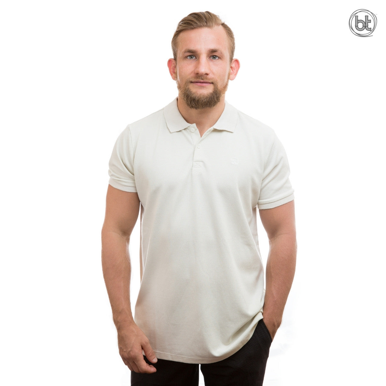 Men's Bamboo Polo Shirt - Silver Birch
