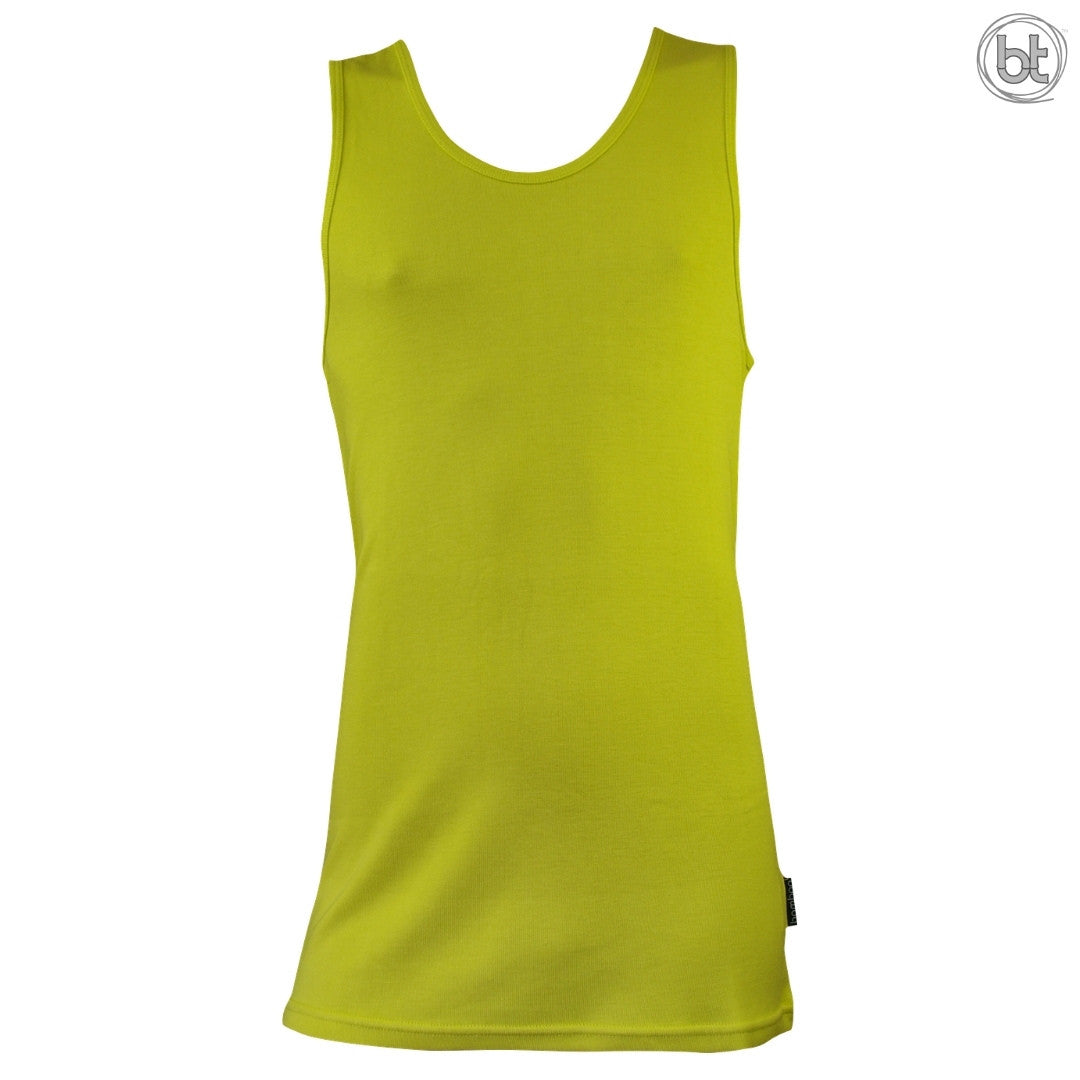 Men's Bamboo Singlet - HI VIS Yellow