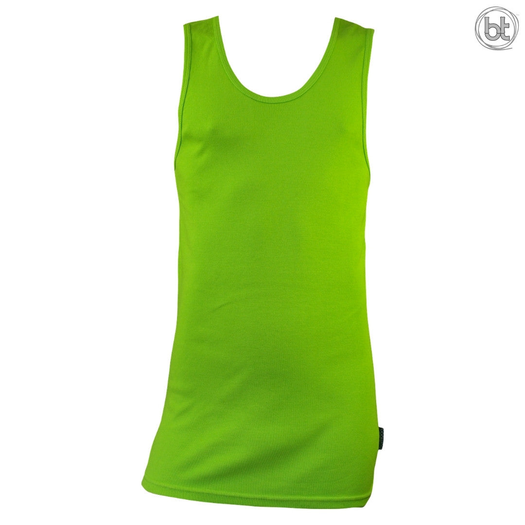 Men's Bamboo Singlet - HI VIS Lime