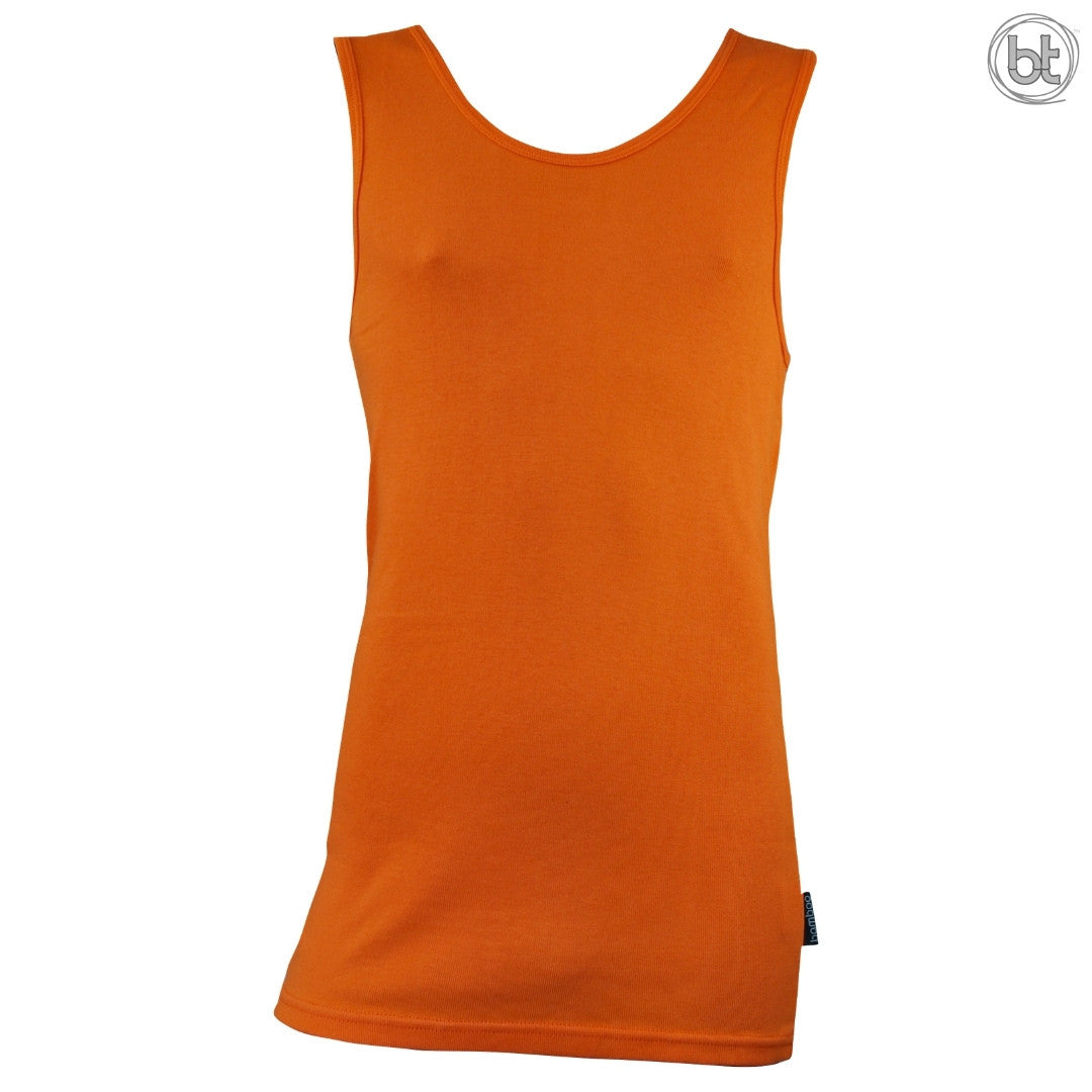 Men's Bamboo Singlet - HI VIS Orange