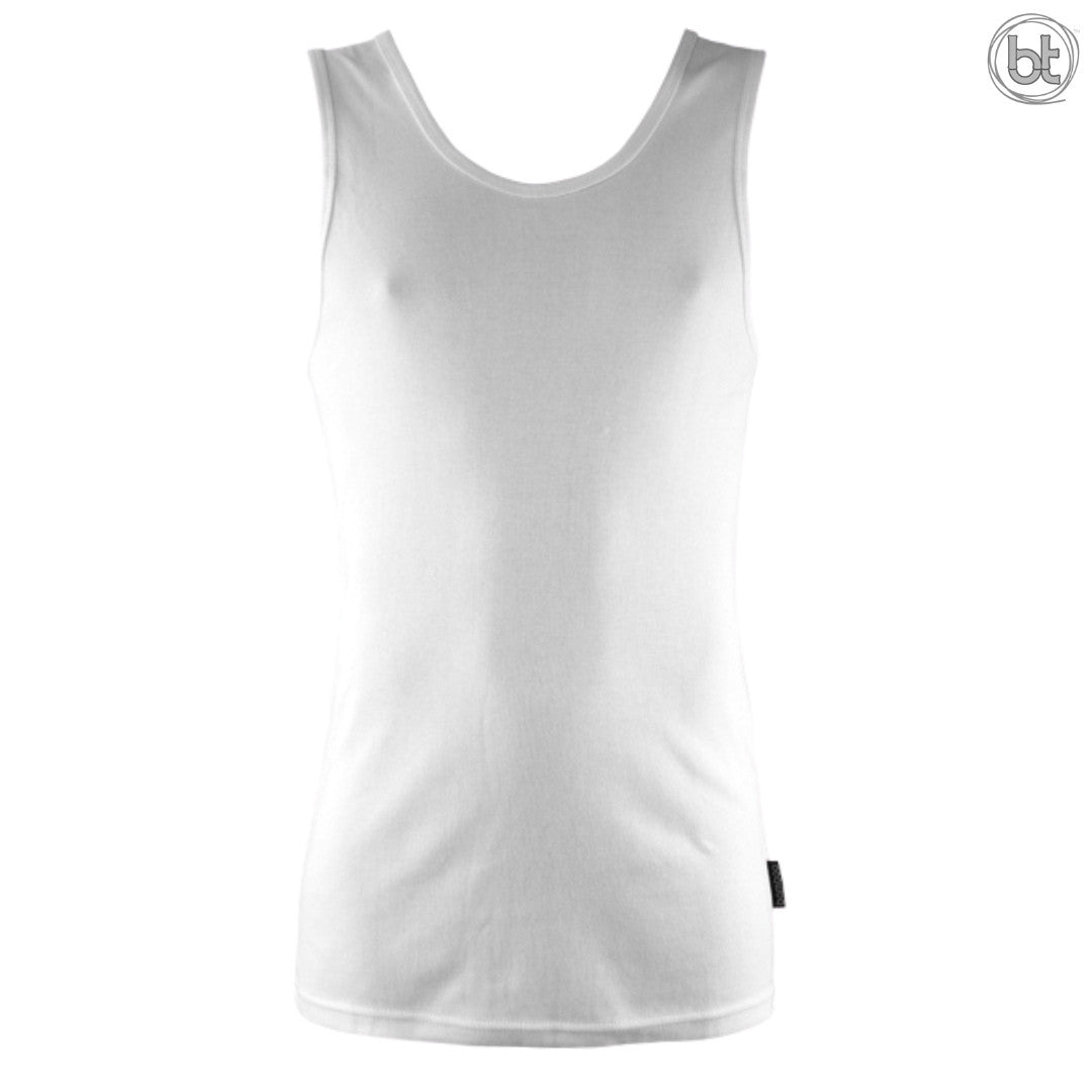 Men's Bamboo Singlet - White