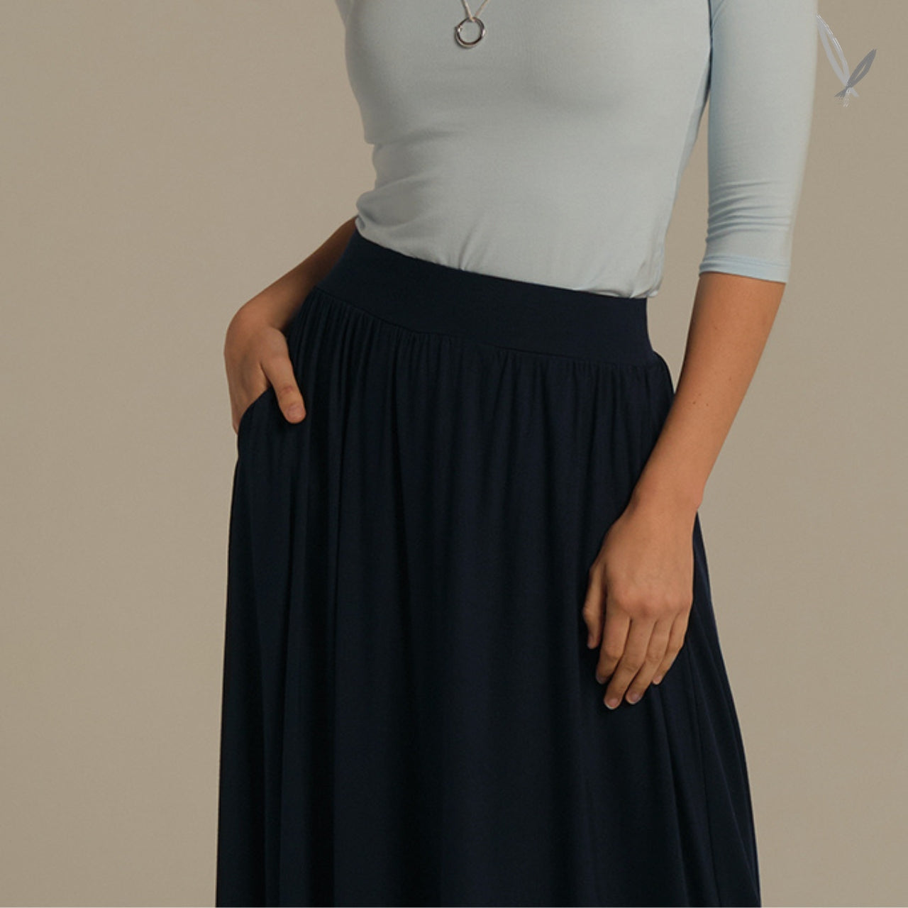 Bamboo Midi Skirt