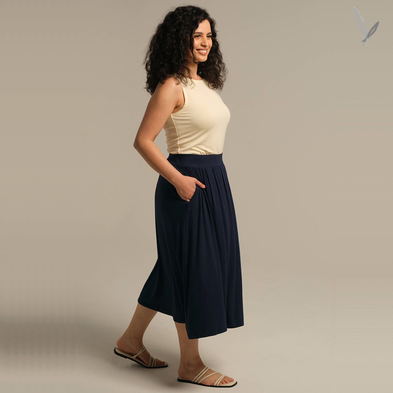 Bamboo Midi Skirt
