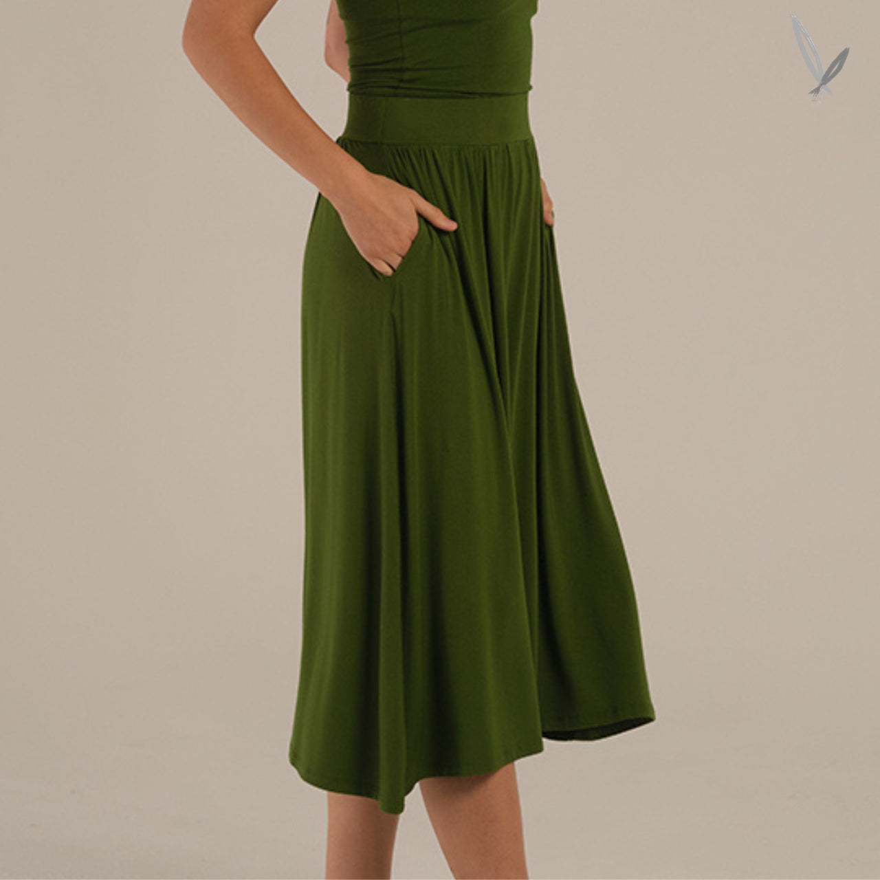 Bamboo Midi Skirt