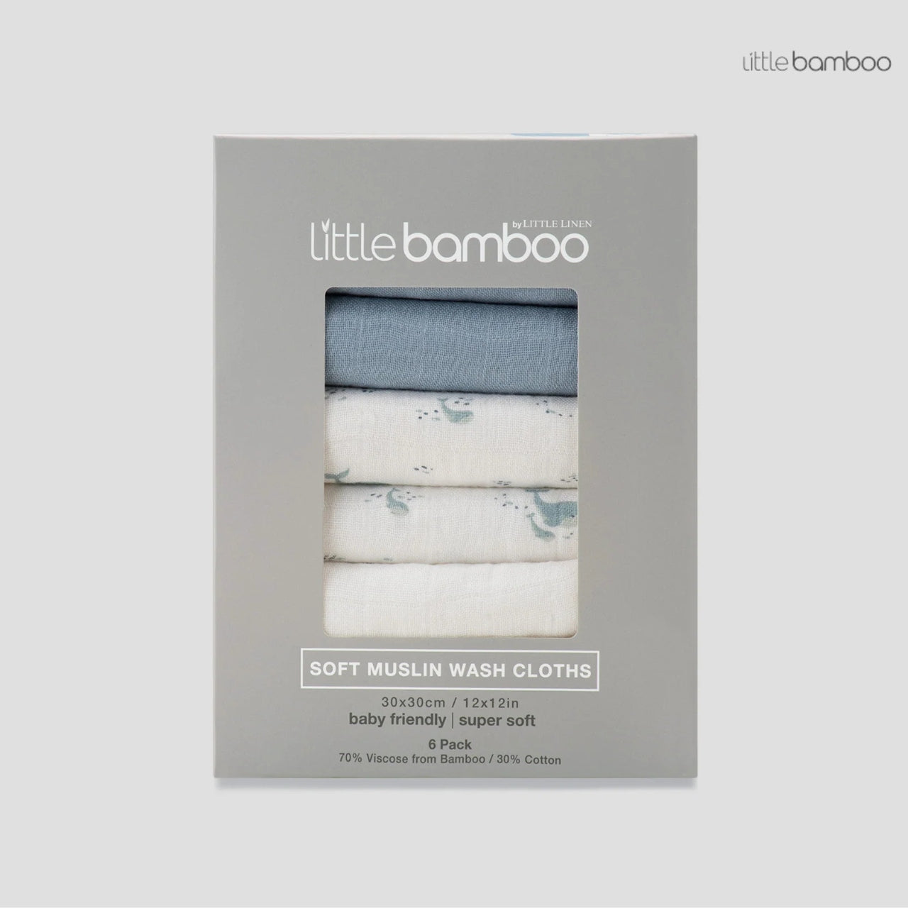 Little Bamboo Muslin Washers | 6-PACK