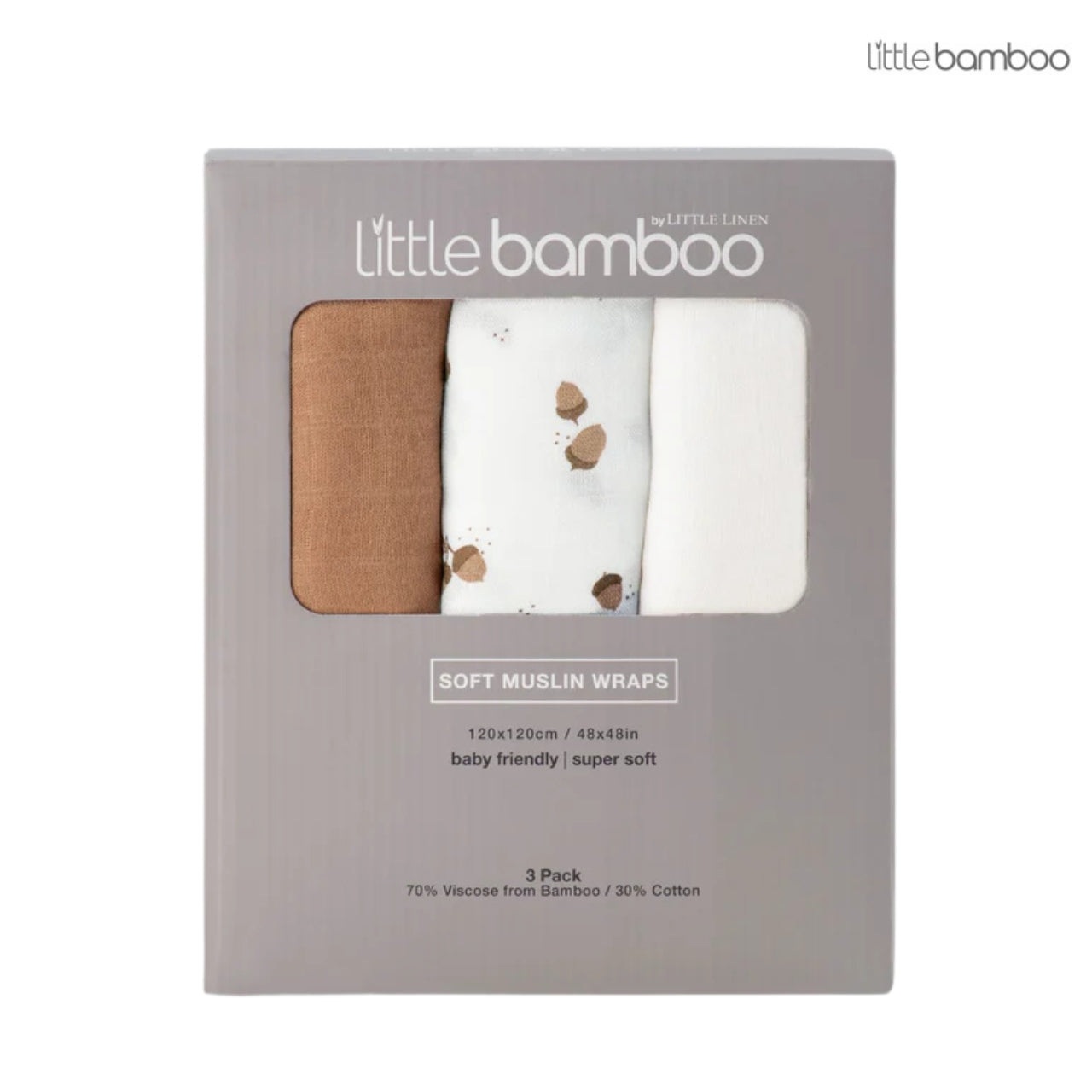 Little Bamboo Muslin Wraps | 3-PACK