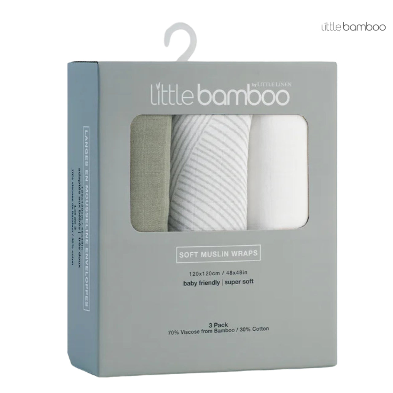 Little Bamboo Muslin Wraps | 3-PACK