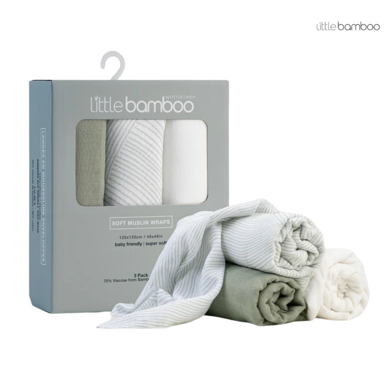 Little Bamboo Muslin Wraps | 3-PACK