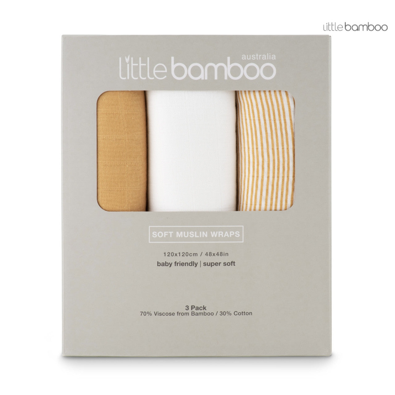 Little Bamboo Muslin Wraps | 3-PACK