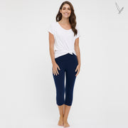 Women's Bamboo 3/4 Leggings - Navy
