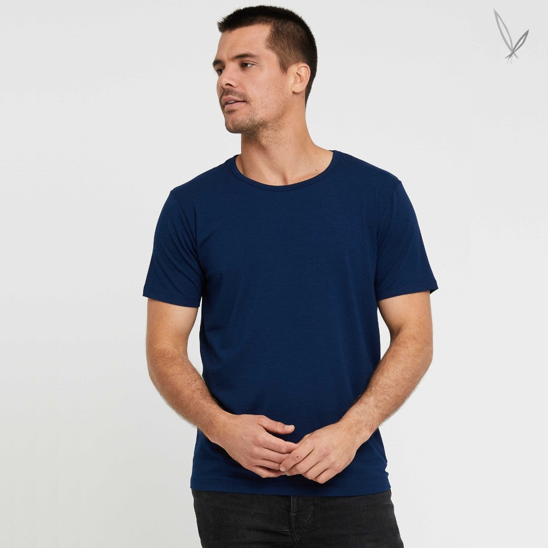Men's Crew Neck Bamboo Tee - Navy